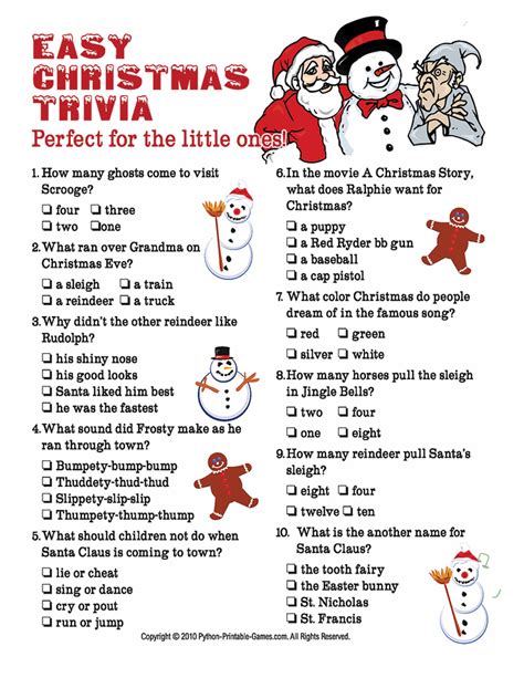 easy christmas quiz